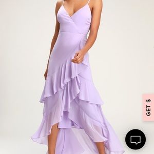Lavender Ruffle Maxi Dress